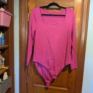 2xl old navy hot pink bodysuit